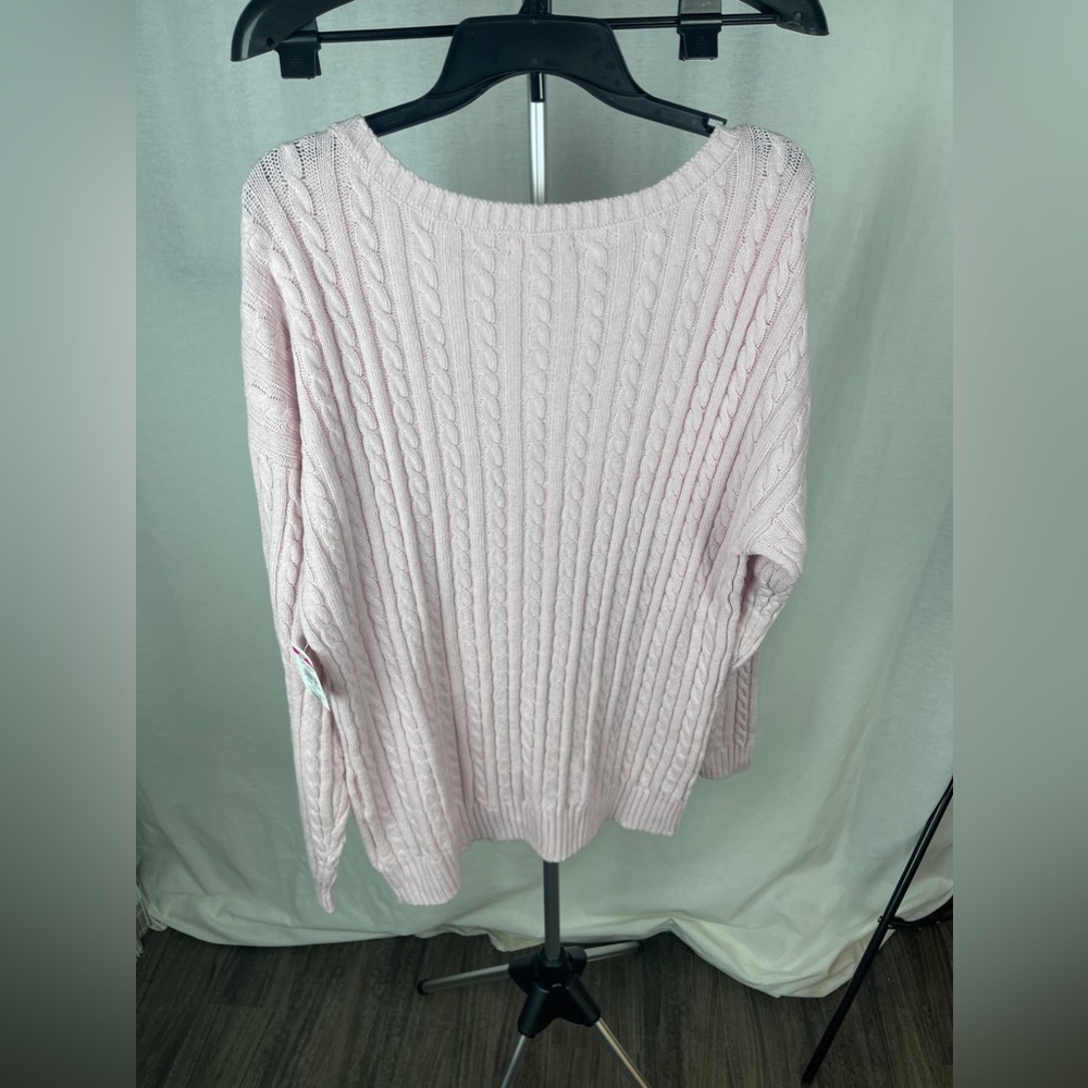 BP. Pink Long Sleeve Knit Cotton Sweater Size Large (12-14) NWT - Picture 7 of 9